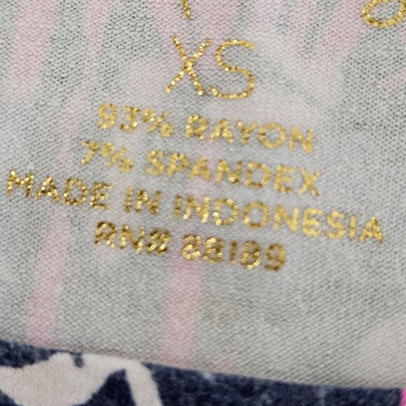 EUC Lilly Pulitzer Sophie Ruffle Dress Bright Navy Swing Of Things 3/4 Sleeve XS - Picture 11 of 13